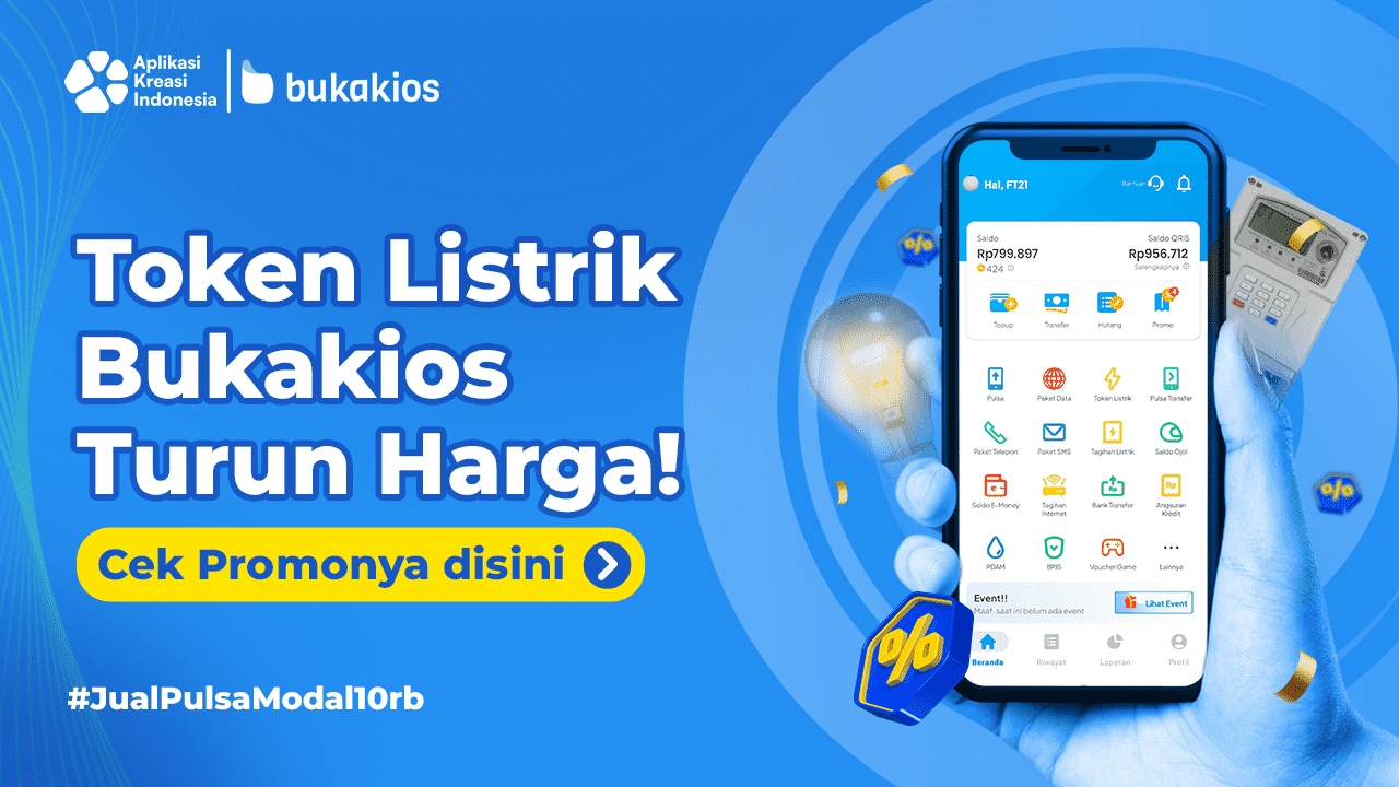 Token Listrik Bukakios Turun Harga! Cek Promonya di Sini