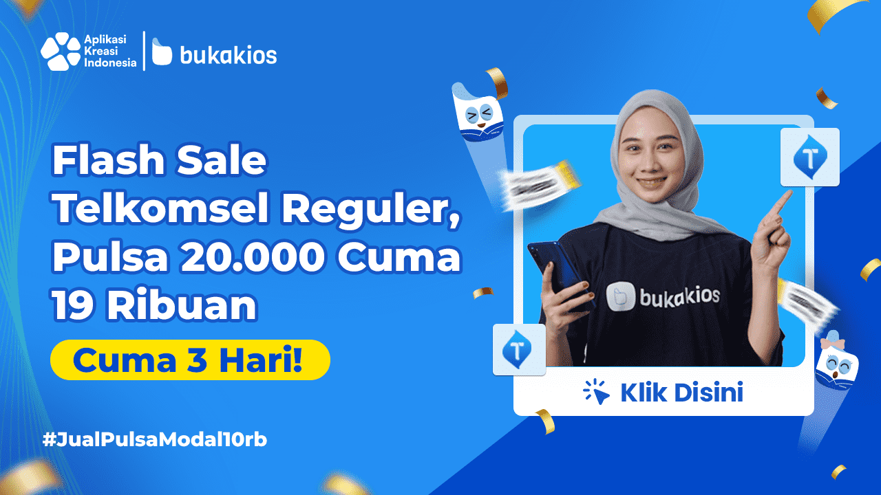 Flash Sale Telkomsel Reguler Pulsa 20.000 Cuma 19 Ribuan Cuma 3 Hari!