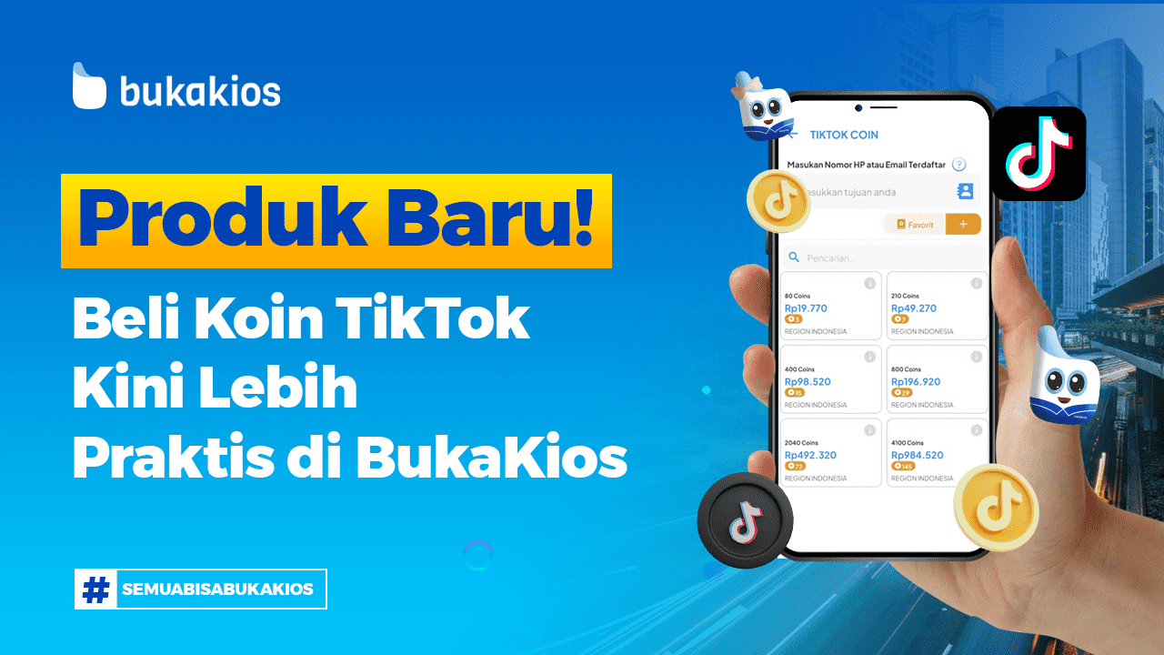 Produk Baru! Beli Koin TikTok Kini Lebih Praktis di BukaKios