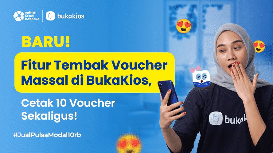 Baru! Fitur Tembak Voucher Massal di BukaKios, Cetak 10 Voucher Sekaligus