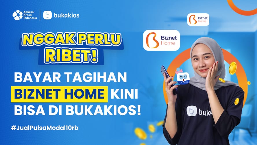 Gak Perlu Ribet! Bayar Tagihan Biznet Home Langsung Dari Aplikasi Bukakios
